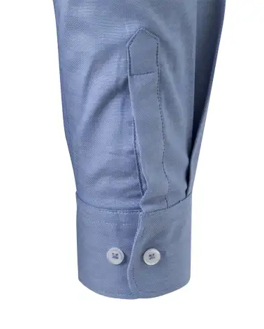 CAMISA OXFORD MANGA LARGA STRETCH CELESTE MANGA
