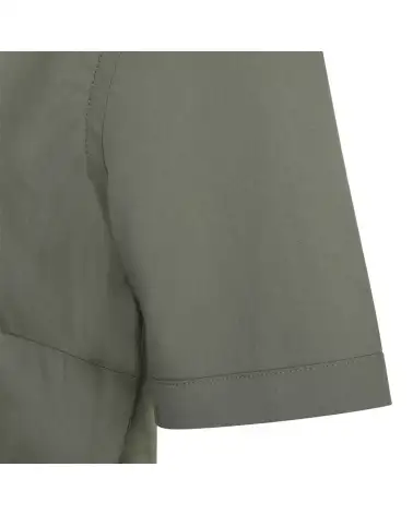 CAMISA MUJER POPELIN MANGA CORTA STRETCH VERDE OLIVA MANGA