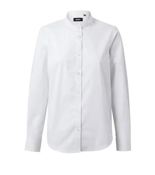 CAMISA MUJER POPELIN MANGA LARGA STRETCH BLANCO EJEMPLO DE USO