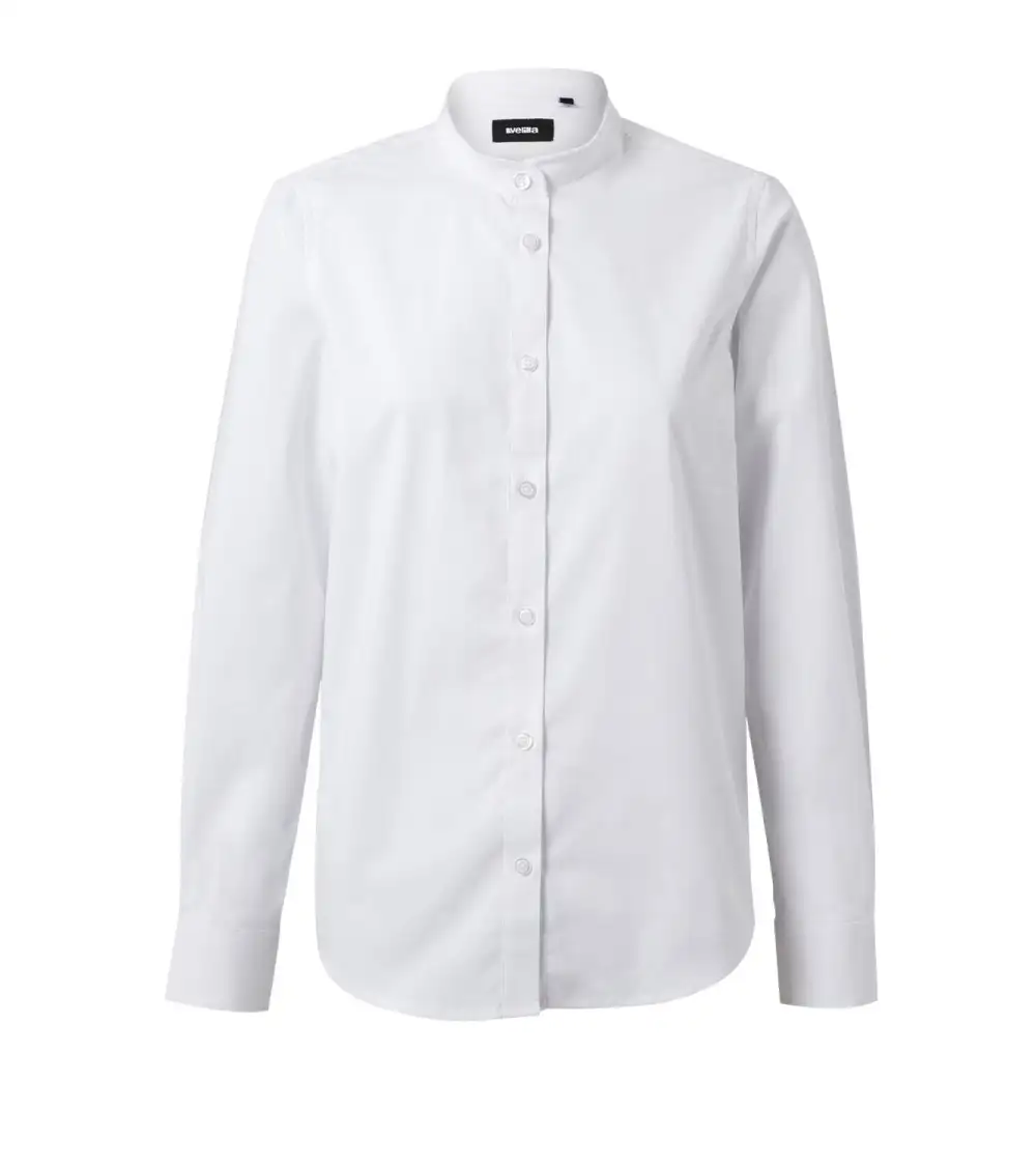 CAMISA MUJER POPELIN MANGA LARGA STRETCH BLANCO EJEMPLO DE USO