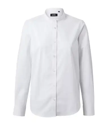 CAMISA MUJER POPELIN MANGA LARGA STRETCH BLANCO FRENTE