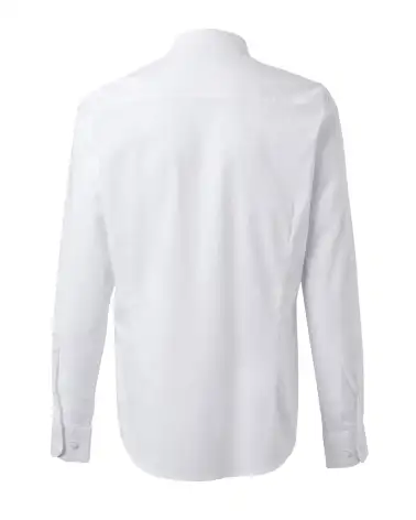 CAMISA MUJER POPELIN MANGA LARGA STRETCH BLANCO ESPALDA