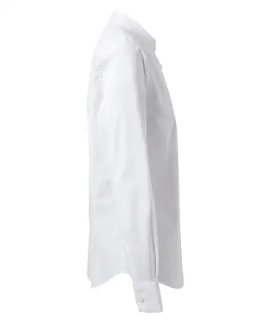 CAMISA MUJER POPELIN MANGA LARGA STRETCH BLANCO COSTADO DER