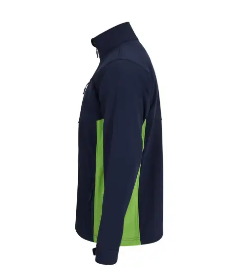 CAZADORA SOFTSHELL BICOLOR INDUSTRIA MARINO VERDE FRENTE
