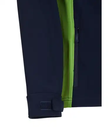 CAZADORA SOFTSHELL BICOLOR INDUSTRIA MARINO VERDE MANGA