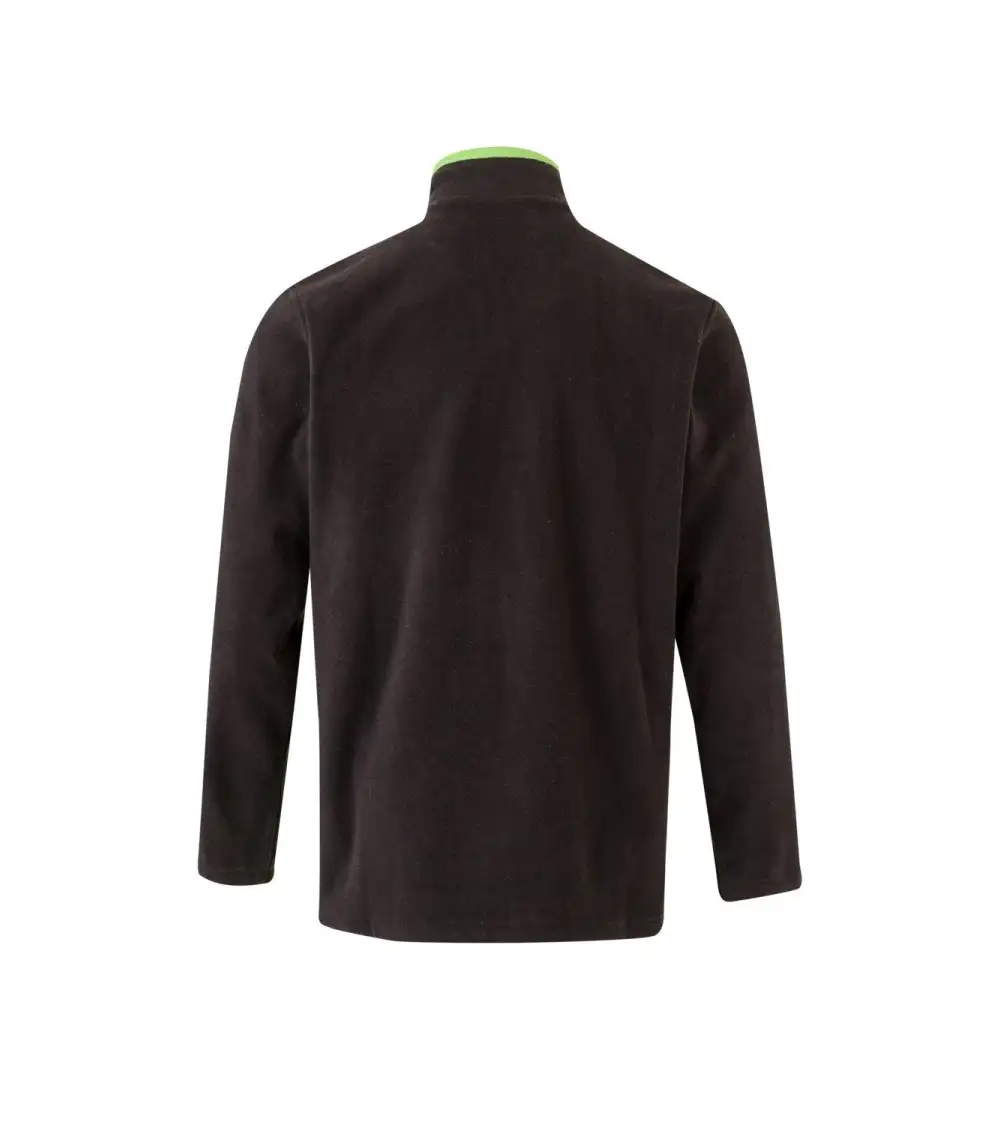 CHAQUETA POLAR BICOLOR INDUSTRIA NEGRO VERDE FRENTE