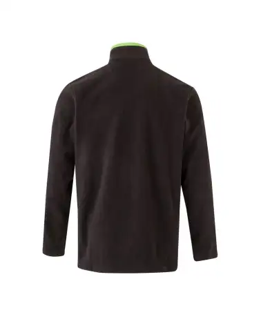 CHAQUETA POLAR BICOLOR INDUSTRIA NEGRO VERDE ESPALDA