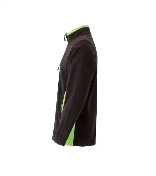 CHAQUETA POLAR BICOLOR INDUSTRIA NEGRO VERDE FRENTE