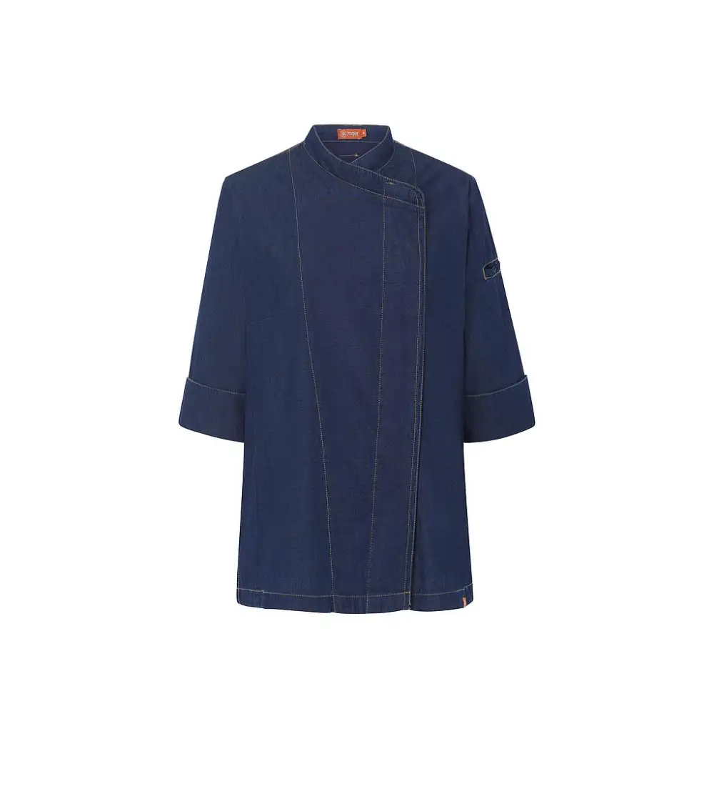CHAQUETA COCINA MUJER COOLMAX MANGA FRANCESA FRENTE
