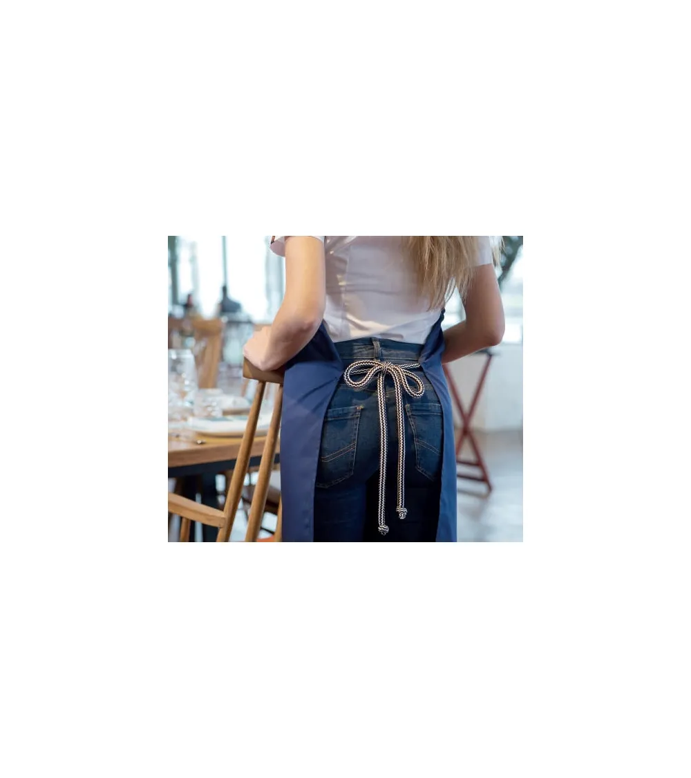 DELANTAL PETO CAMARERO AJUSTE CUERDA MARINO