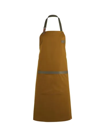 DELANTAL PETO ALGODÓN MOSTAZA CAMARERO