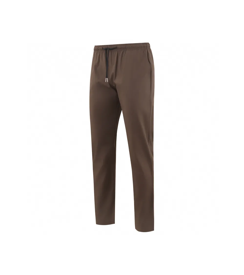 PANTALÓN COCINA CORDÓN LIGERO TRANSPIRABLE MARRÓN