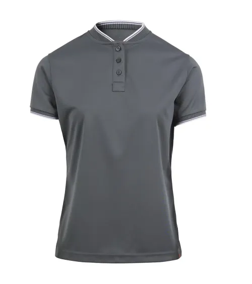 POLO TRANSPIRABLE MUJER MANGA CORTA CUELLO MAO EJEMPLO DE USO