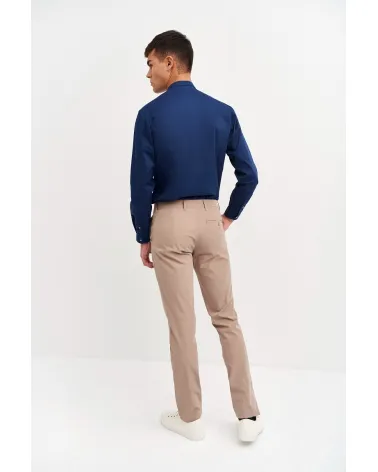 PANTALON CHINO HIDROFUGADO SLIM FIT BEIGE ESPALDA