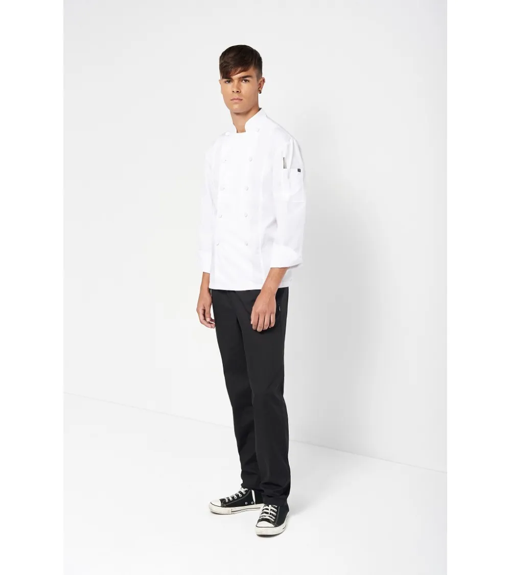 PANTALON DE COCINA BOLSILLOS Y CORDON EJEMPLO DE USO
