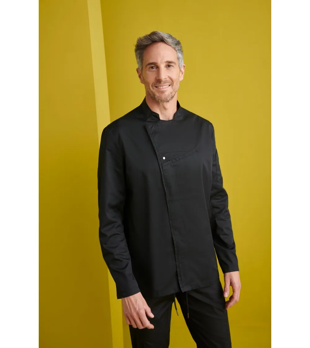 CHAQUETA COCINA RIB NEGRO EJEMPLO DE USO