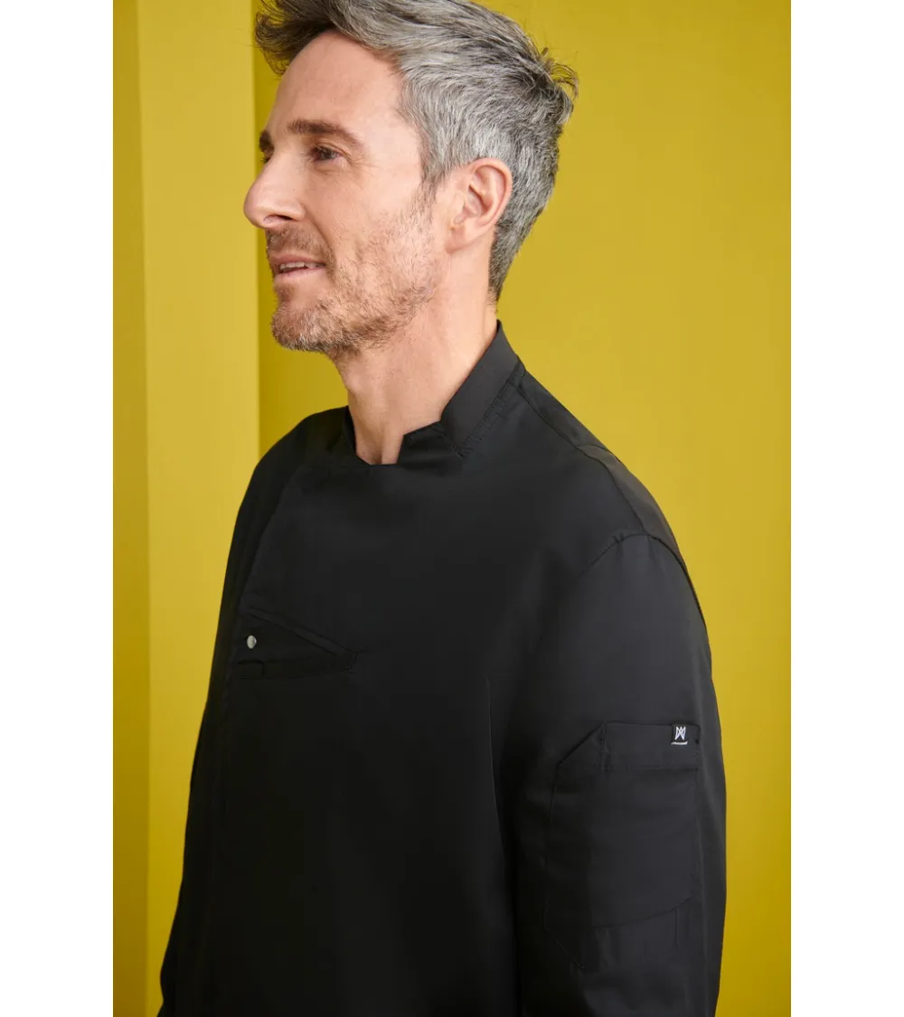 CHAQUETA COCINA RIB NEGRO EJEMPLO DE USO