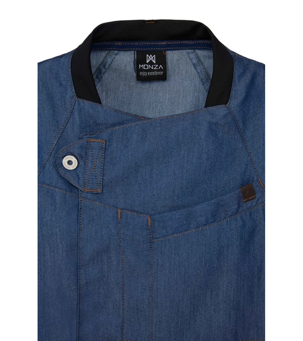 CHAQUETILLA HOSTELERIA MANGA CORTA DENIM EJEMPLO DE USO