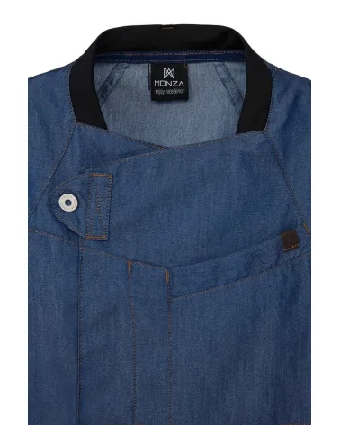 CHAQUETILLA HOSTELERIA MANGA CORTA DENIM DETALLE CUELLO