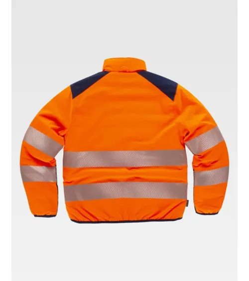 CAZADORA ALTAVISIBILIDAD ACOLCHADA REVERSIBLE NARANJA MARINO FRENTE