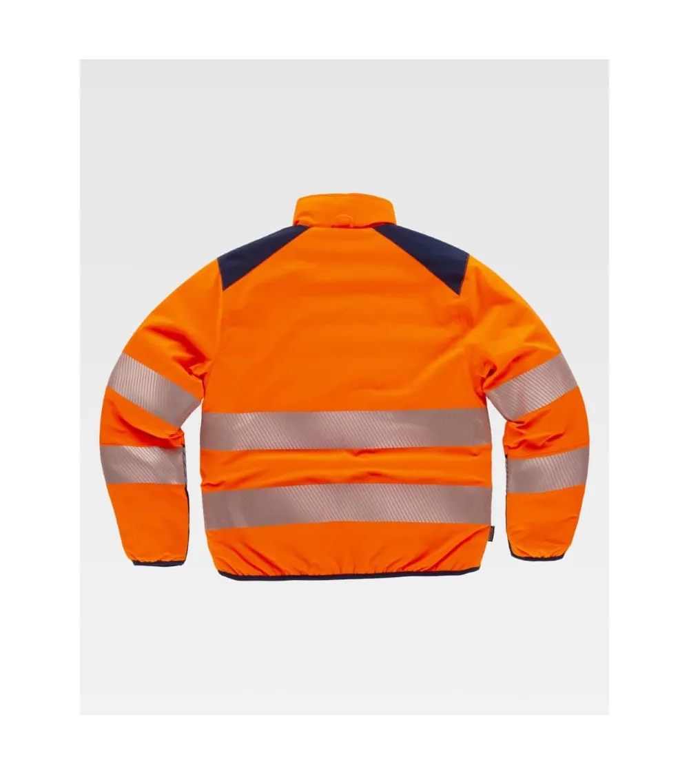 CAZADORA ALTAVISIBILIDAD ACOLCHADA REVERSIBLE NARANJA MARINO FRENTE