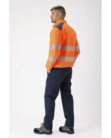CAZADORA ALTAVISIBILIDAD ACOLCHADA REVERSIBLE NARANJA MARINO USO COSTADO