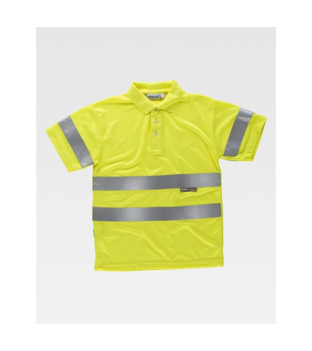POLO ALTA VISIBILIDAD CLASE 2 amarillo FRENTE