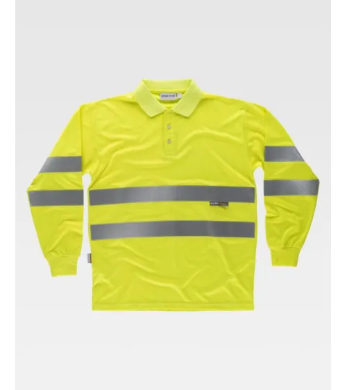 POLO MANGA LARGA ALTA VISIBILIDAD CLASE 2 AMARILLO FRENTE