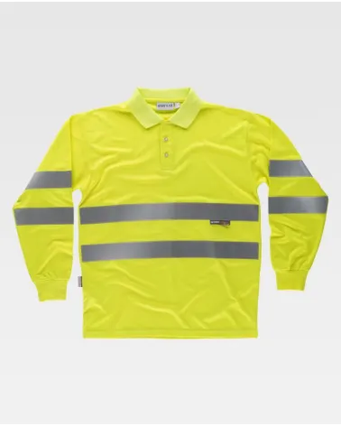 POLO MANGA LARGA ALTA VISIBILIDAD CLASE 2 AMARILLO FRENTE
