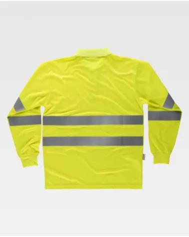 POLO MANGA LARGA ALTA VISIBILIDAD CLASE 2 AMARILLO ESPALDA
