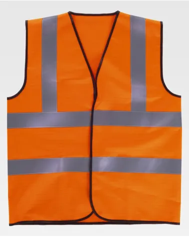 CHALECO ALTA VISIBILIDAD ANTIESTÁTICO NARANJA FRENTE