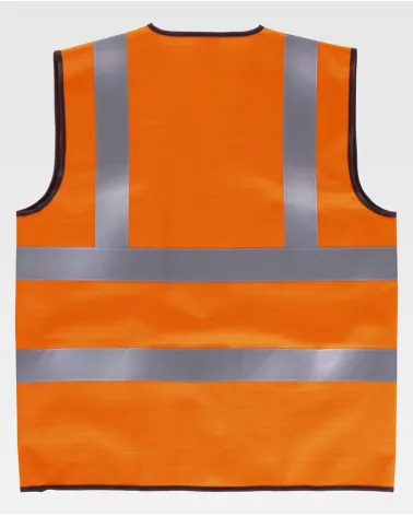 CHALECO ALTA VISIBILIDAD ANTIESTÁTICO NARANJA ESPALDA