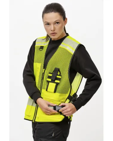 CHALECO ALTAVISIBILIDAD REJILLA AJUSTE LATERAL AMARILLO AJUSTE