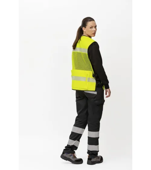 CHALECO ALTAVISIBILIDAD REJILLA AJUSTE LATERAL AMARILLO AJUSTE