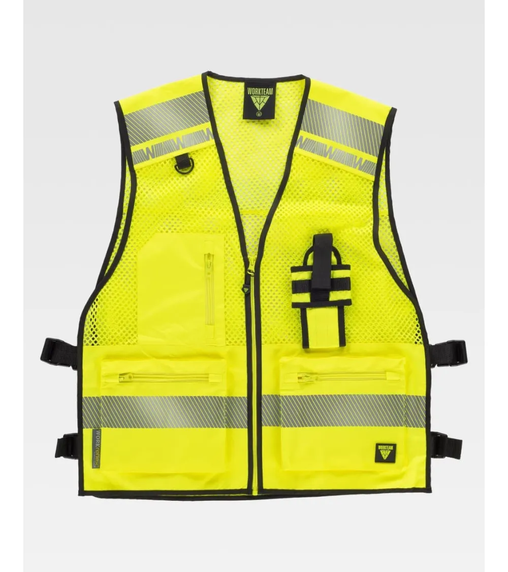 CHALECO ALTAVISIBILIDAD REJILLA AJUSTE LATERAL AMARILLO AJUSTE