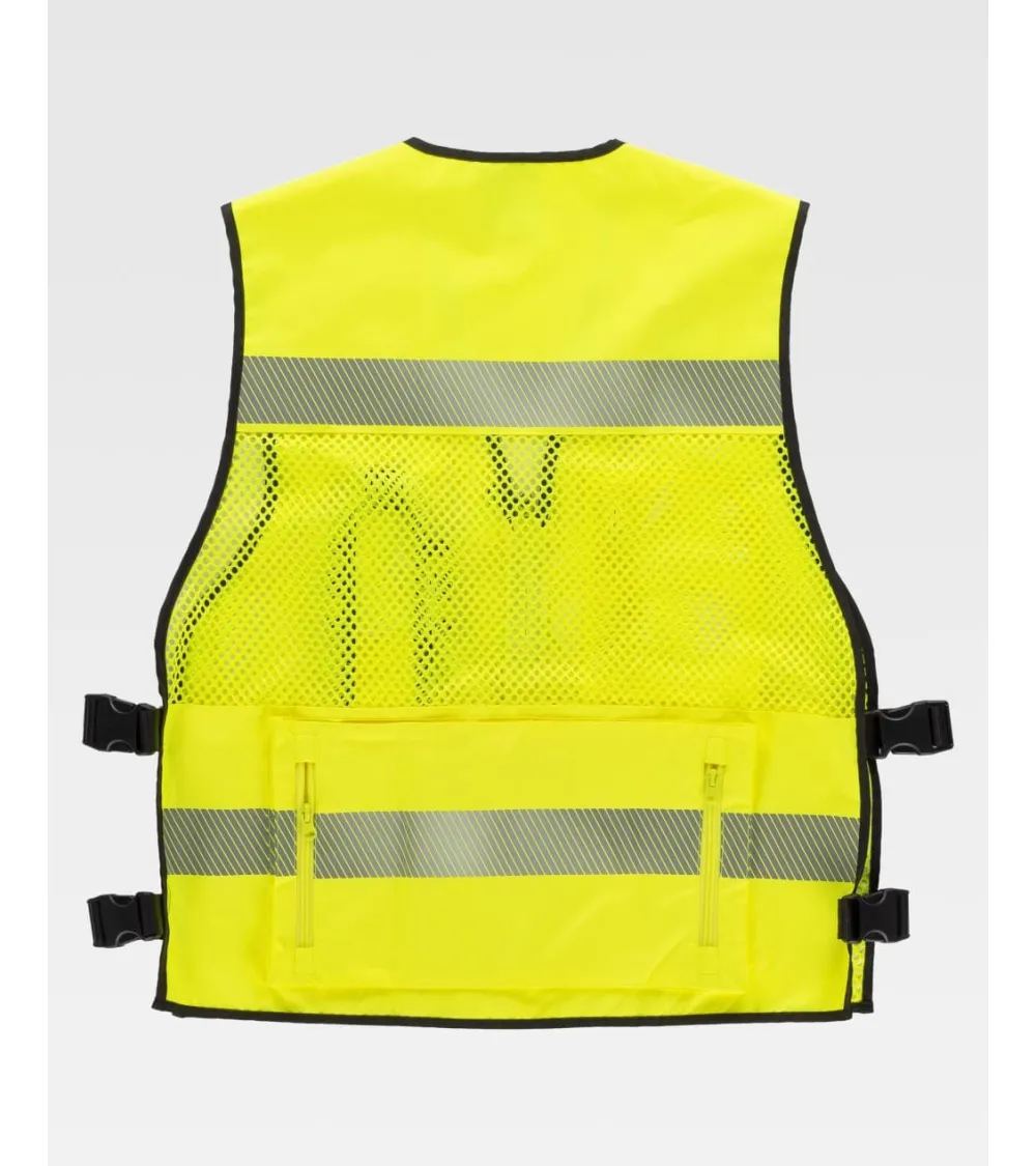 CHALECO ALTAVISIBILIDAD REJILLA AJUSTE LATERAL AMARILLO AJUSTE