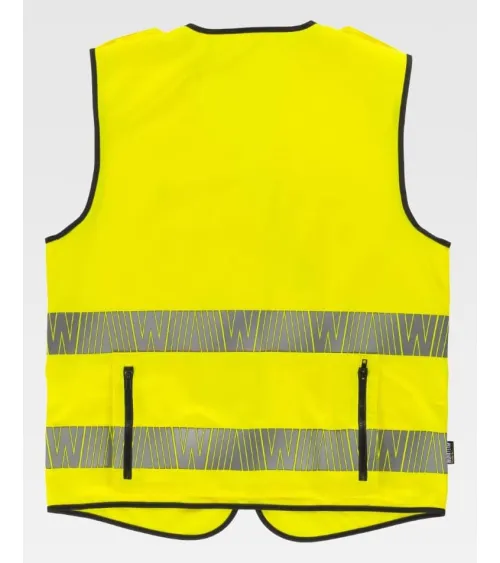 CHALECO ALTAVISIBILIDAD REFLECTANTE SEGMENTADO AMARILLO FRENTE