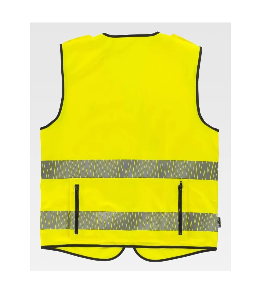 CHALECO ALTAVISIBILIDAD REFLECTANTE SEGMENTADO AMARILLO FRENTE