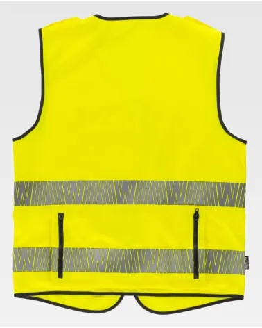 CHALECO ALTAVISIBILIDAD REFLECTANTE SEGMENTADO AMARILLO ESPALDA
