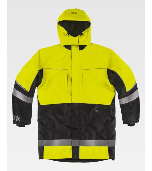 PARKA BICOLOR PARA FRIO EXTREMO USO DE CAPUCHA