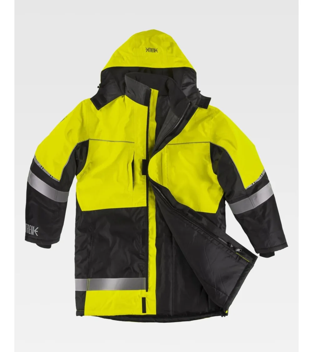 PARKA BICOLOR PARA FRIO EXTREMO USO DE CAPUCHA