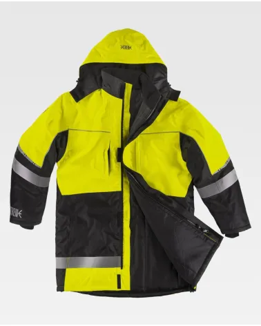 PARKA BICOLOR PARA FRIO EXTREMO FRENTE DETALLE