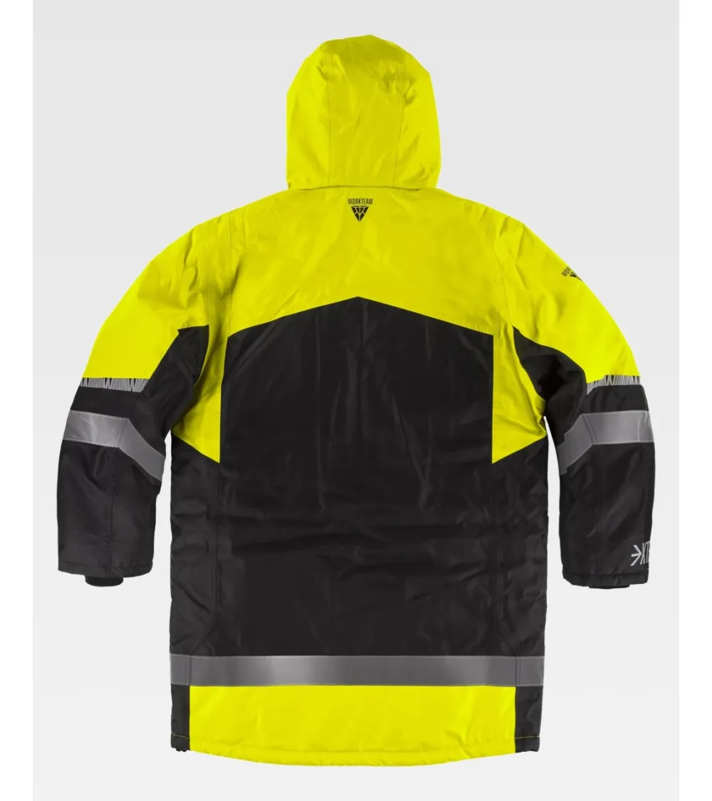 PARKA BICOLOR PARA FRIO EXTREMO USO DE CAPUCHA