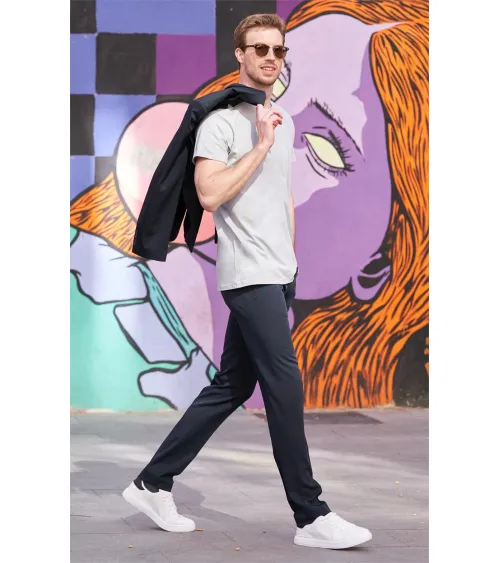 PANTALÓN VESTIR HOMBRE BIELASTICO MARINO EJEMPLO DE USO