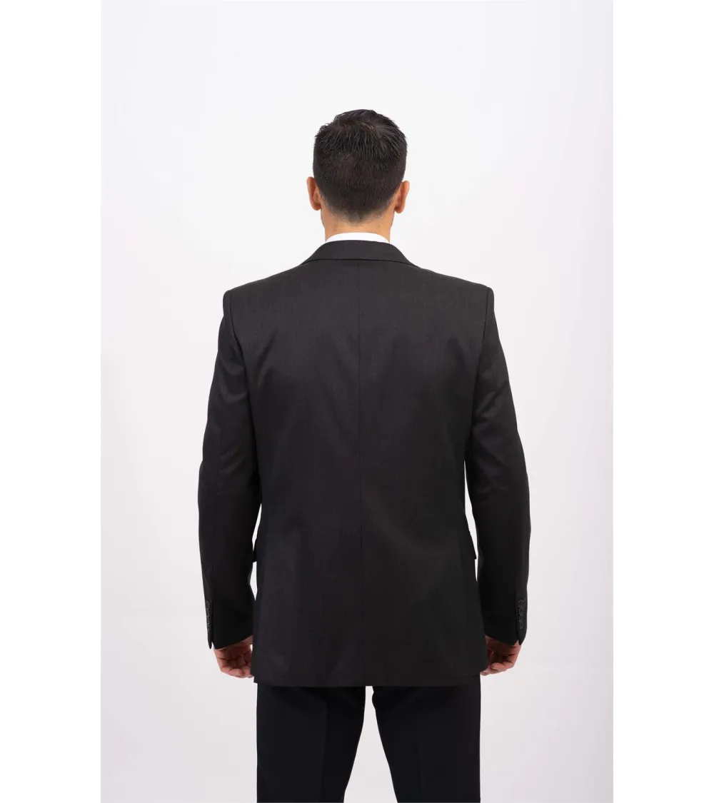 AMERICANA HOMBRE ANTIMANCHAS LANA GRIS FRENTE