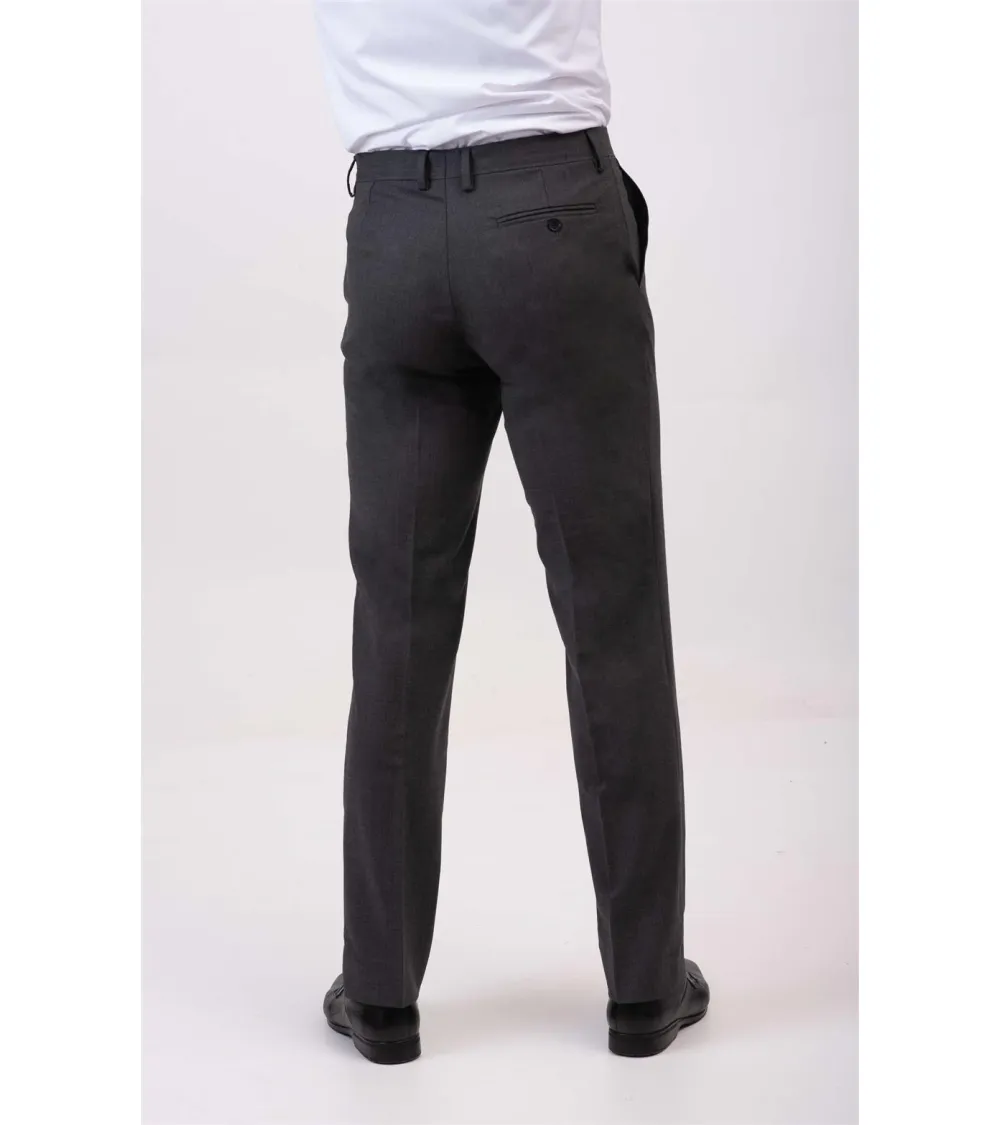PANTALON HOMBRE ANTIMANCHAS LANA GRIS FRENTE