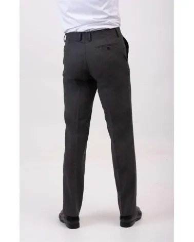PANTALON HOMBRE ANTIMANCHAS LANA GRIS ESPALDA