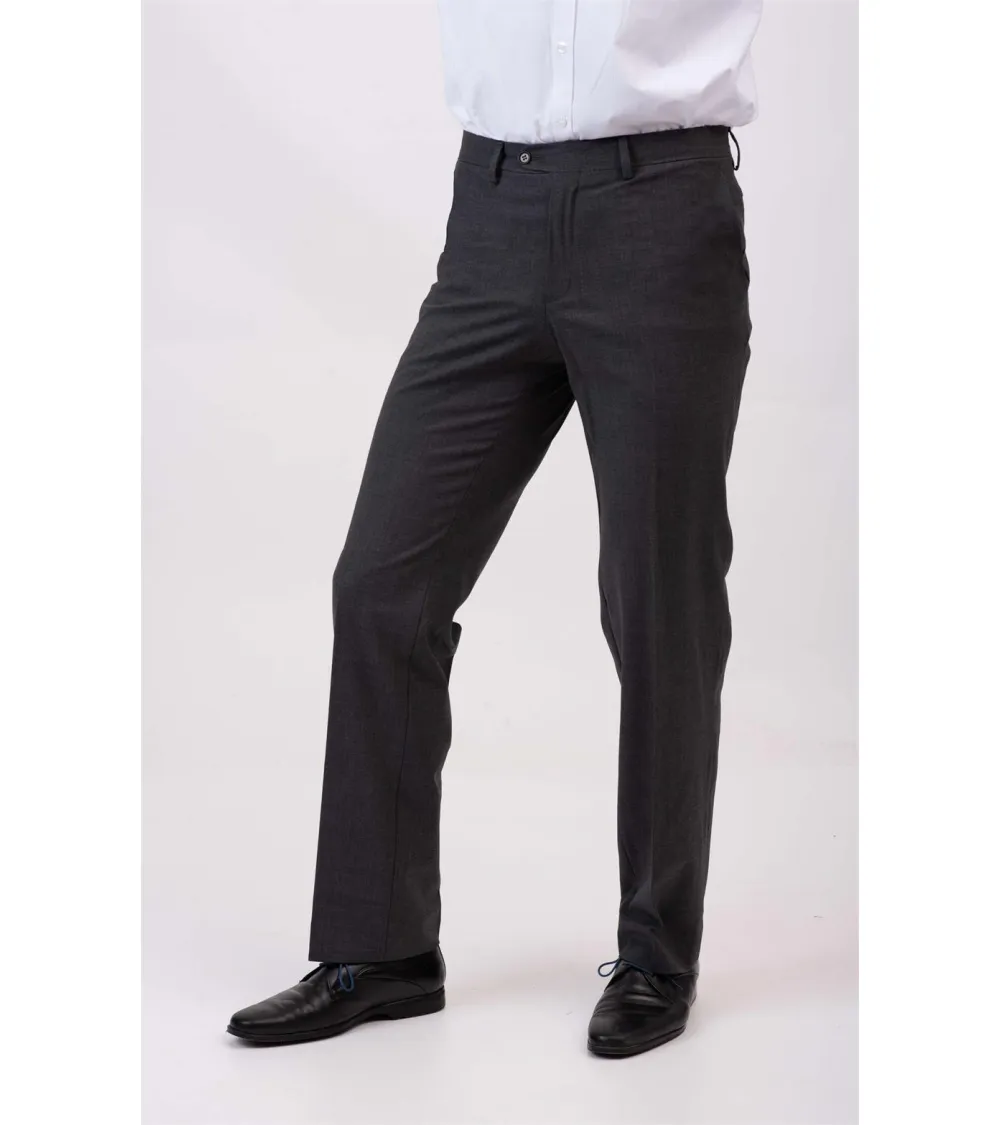 PANTALON HOMBRE ANTIMANCHAS LANA GRIS FRENTE