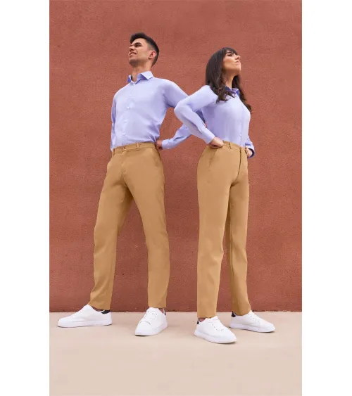 PANTALÓN UNISEX CINTURILLA DE GOMA HOSTELERÍA BEIGE MODELOS