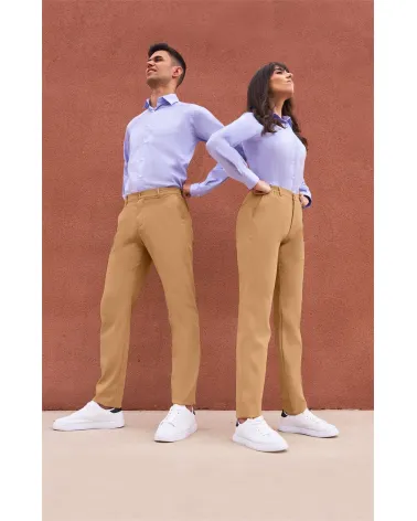 PANTALÓN UNISEX CINTURILLA DE GOMA HOSTELERÍA BEIGE MODELOS